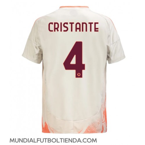 Camiseta AS Roma Bryan Cristante #4 Segunda Equipación Replica 2024-25 mangas cortas